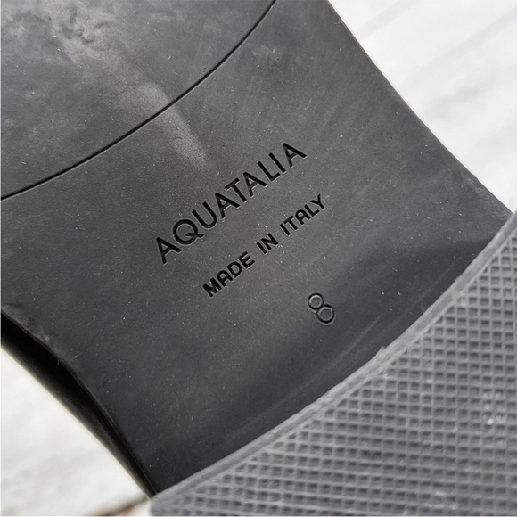 Aquatalia Addison Black Leather Chain Ankle Boots (Size 8) $595 Retail Italy - Picture 12 of 16